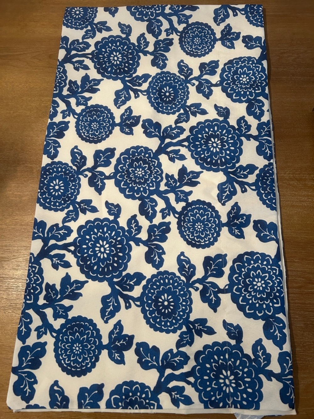 Blue Floral Window Valance
